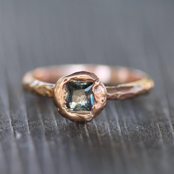Sunset Swims Sapphire Ring in 14k rose gold -Emma Glover Designs