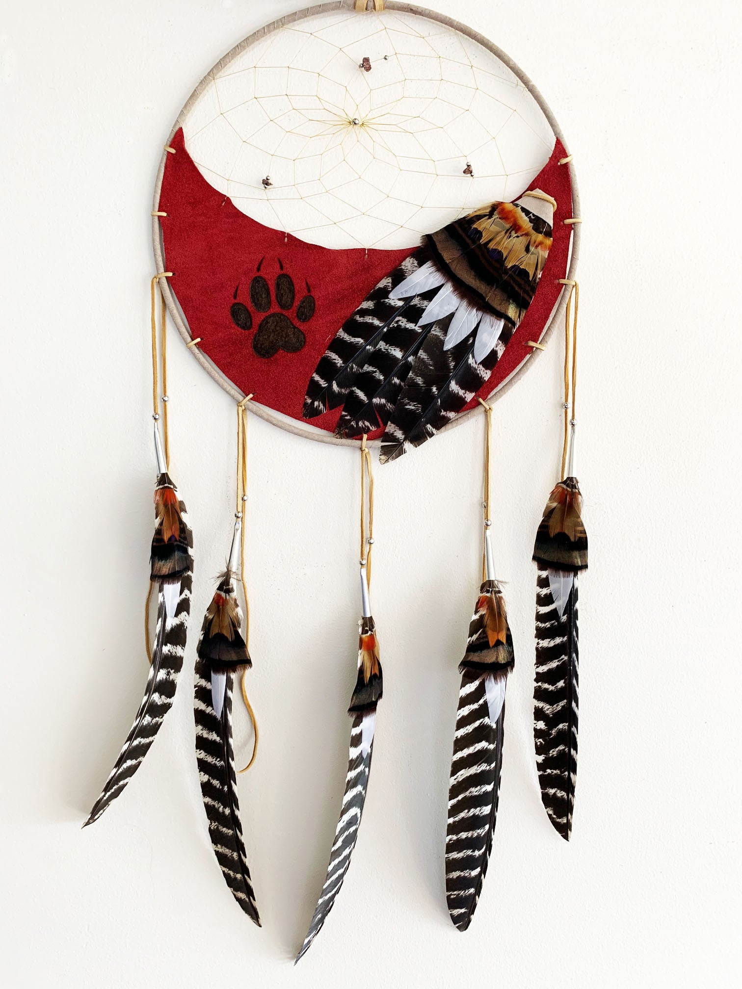 First Nations Dream Catcher - Extra Large Red