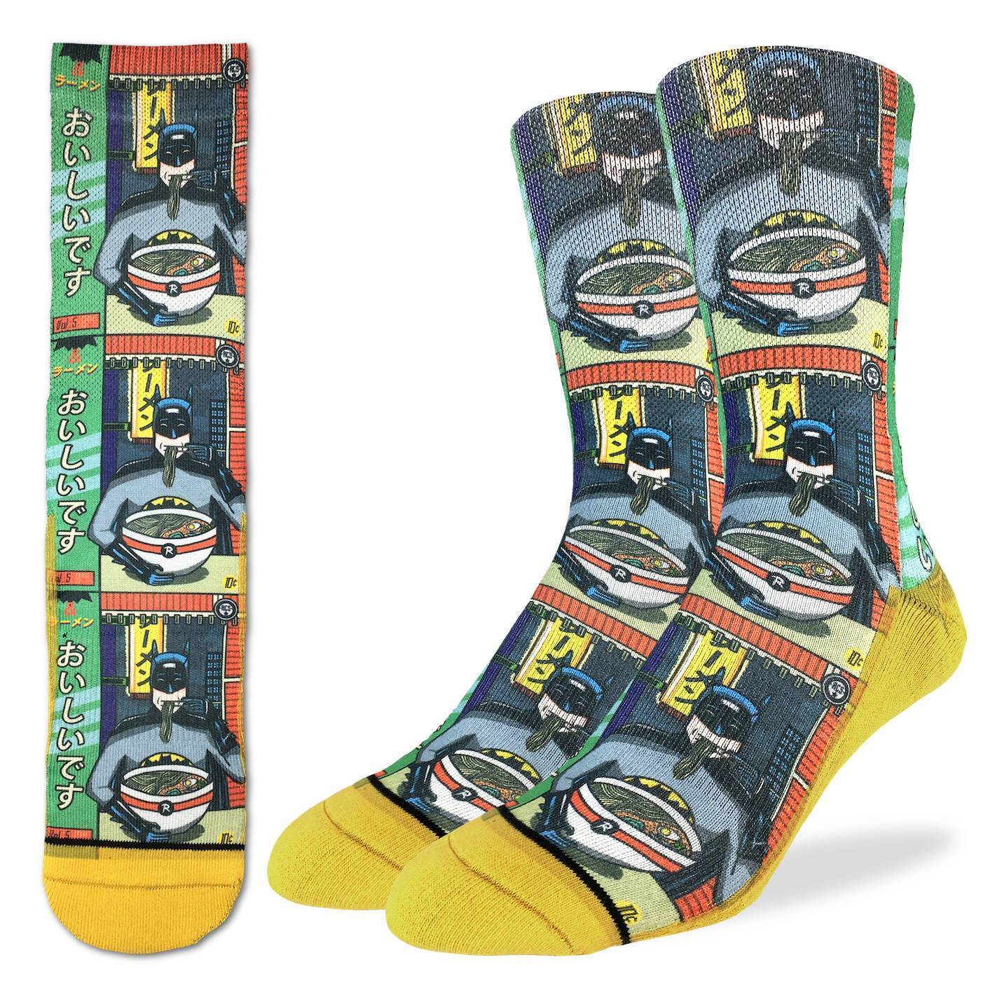 Men's Batman and Ramen Active Fit Socks - Made In Canada Gifts