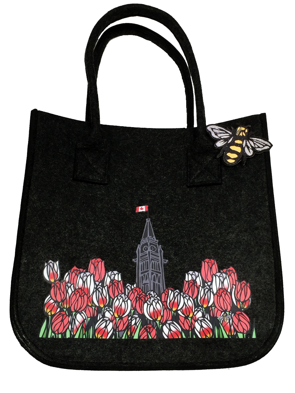 Small Parliament Canada Tulip Tote Bag - Made In Canada Gifts