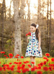 Girls Vintage Cotton Dress - Little Miss Marmalade