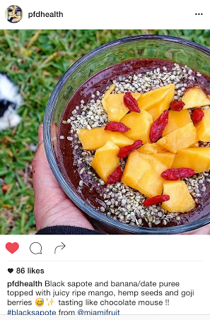 miami fruit black sapote chocolate pudding