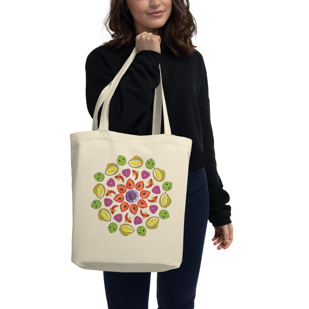 Download Organic Mandala Medium Tote Bag - Miami Fruit