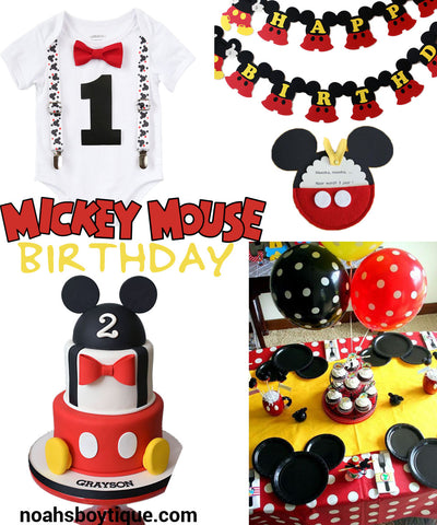 mickey mouse theme first birthday outfit party supplies decorations