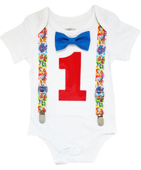 paw patrol first birthday outfit boy