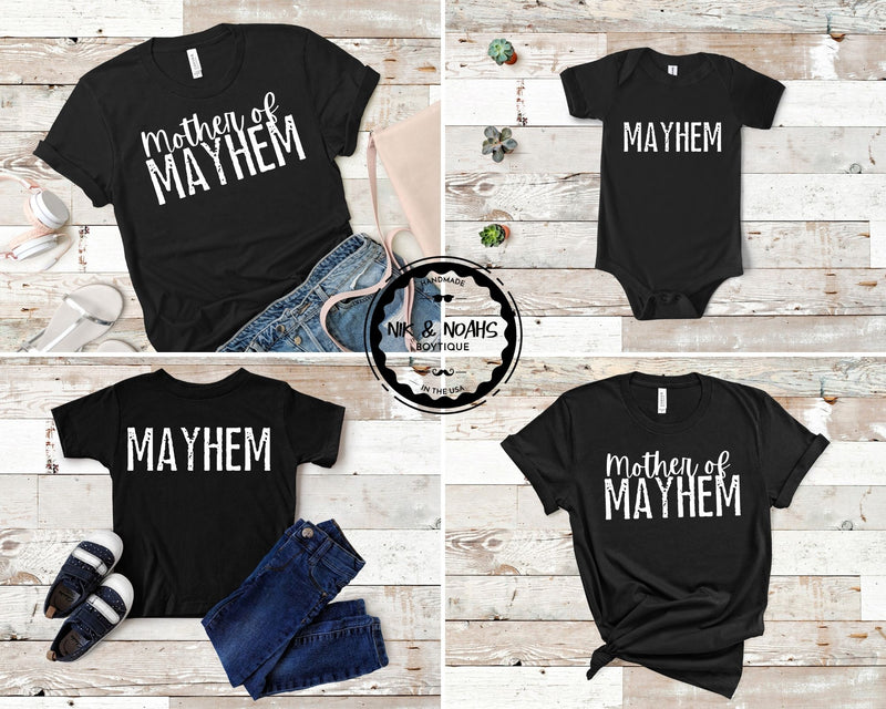 Download Matching Mom Baby Toddler Graphic Tees Mother Of Mayhem Unisex Noah S Boytique