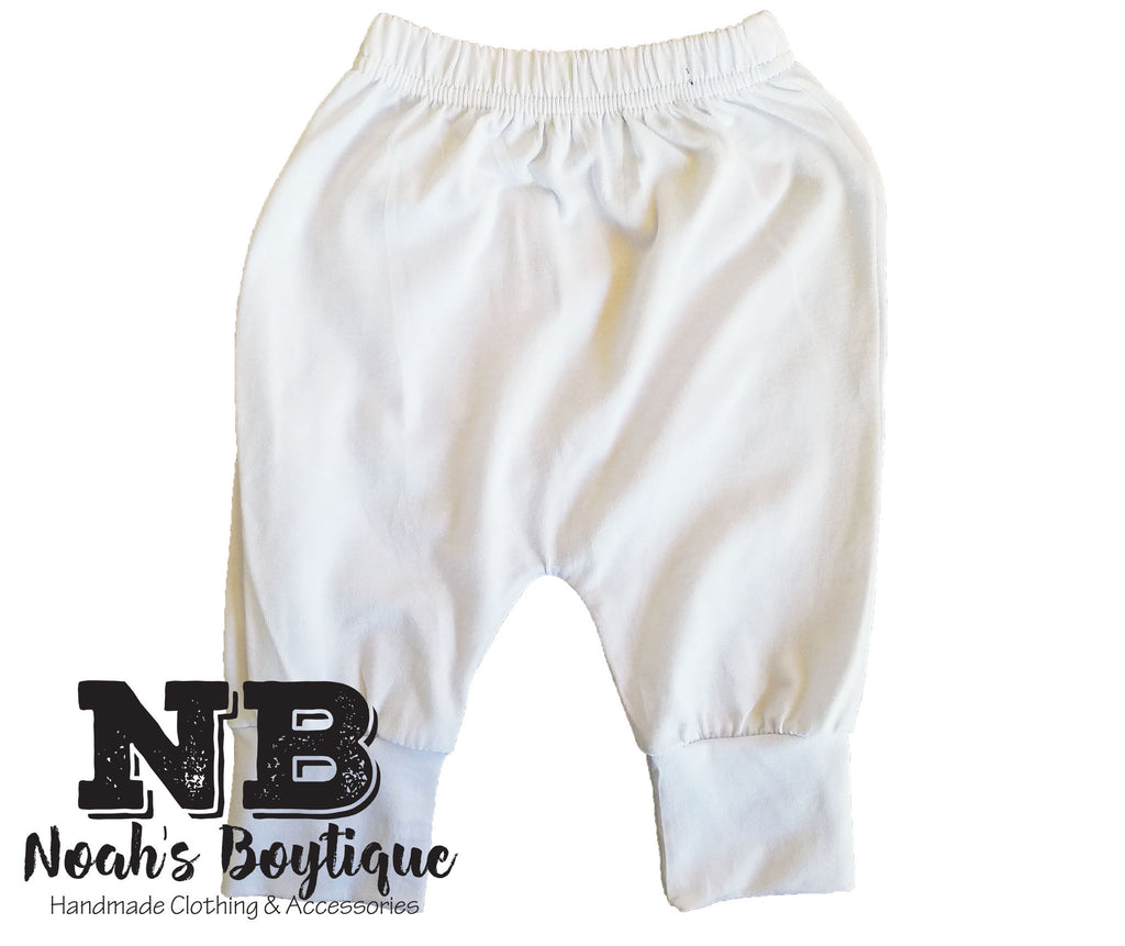 newborn white pants