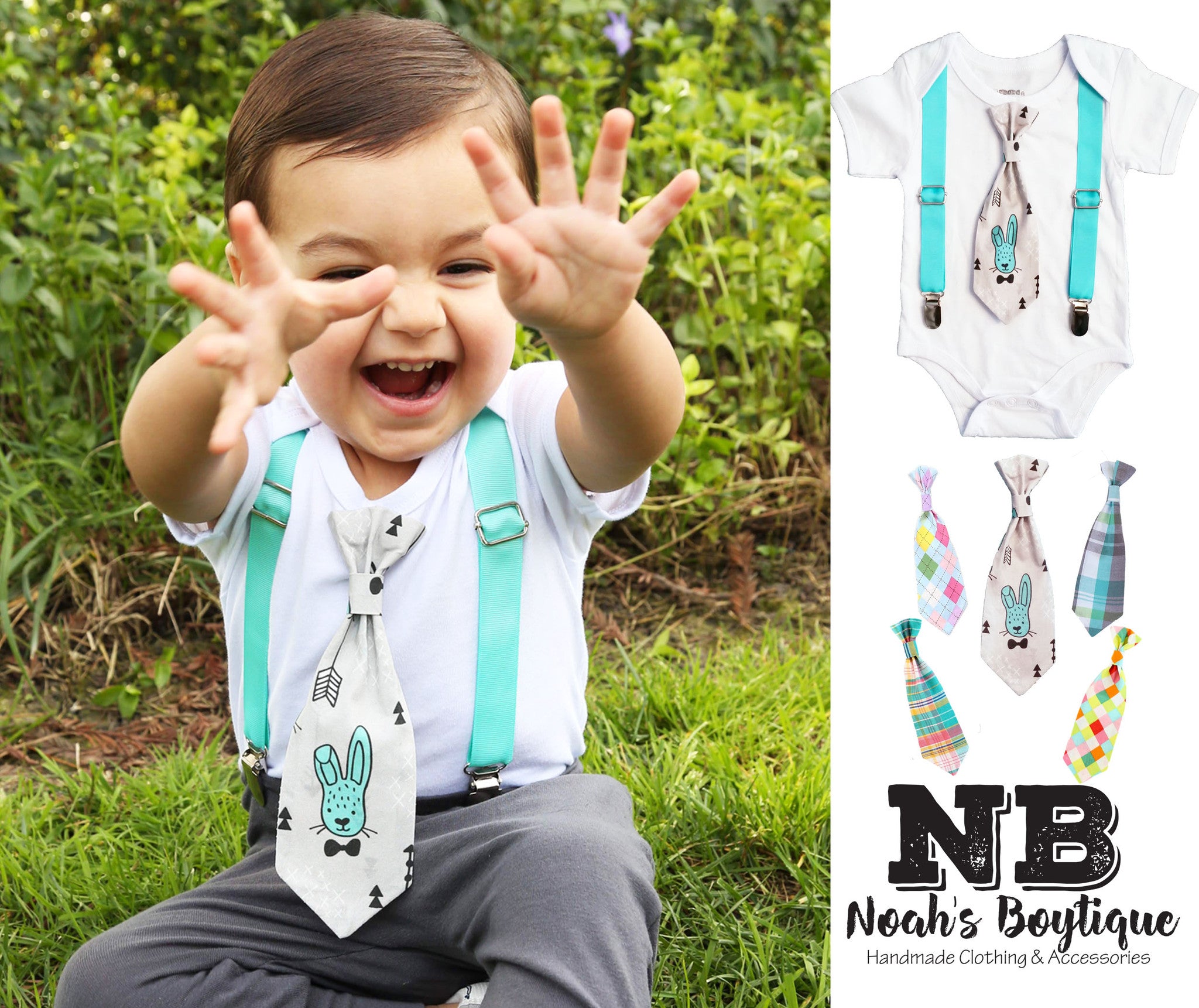 boy easter outfit with suspenders