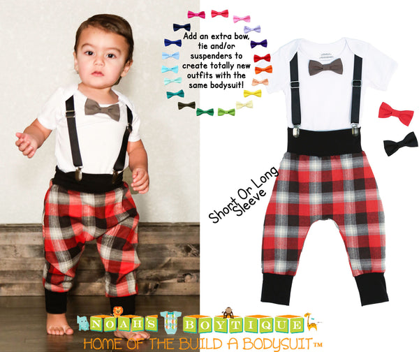 baby boy plaid outfit