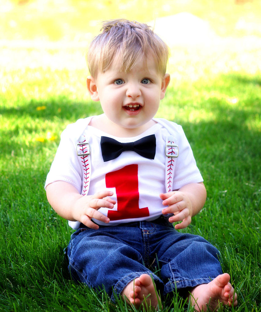 baby boy first birthday baseball outfit