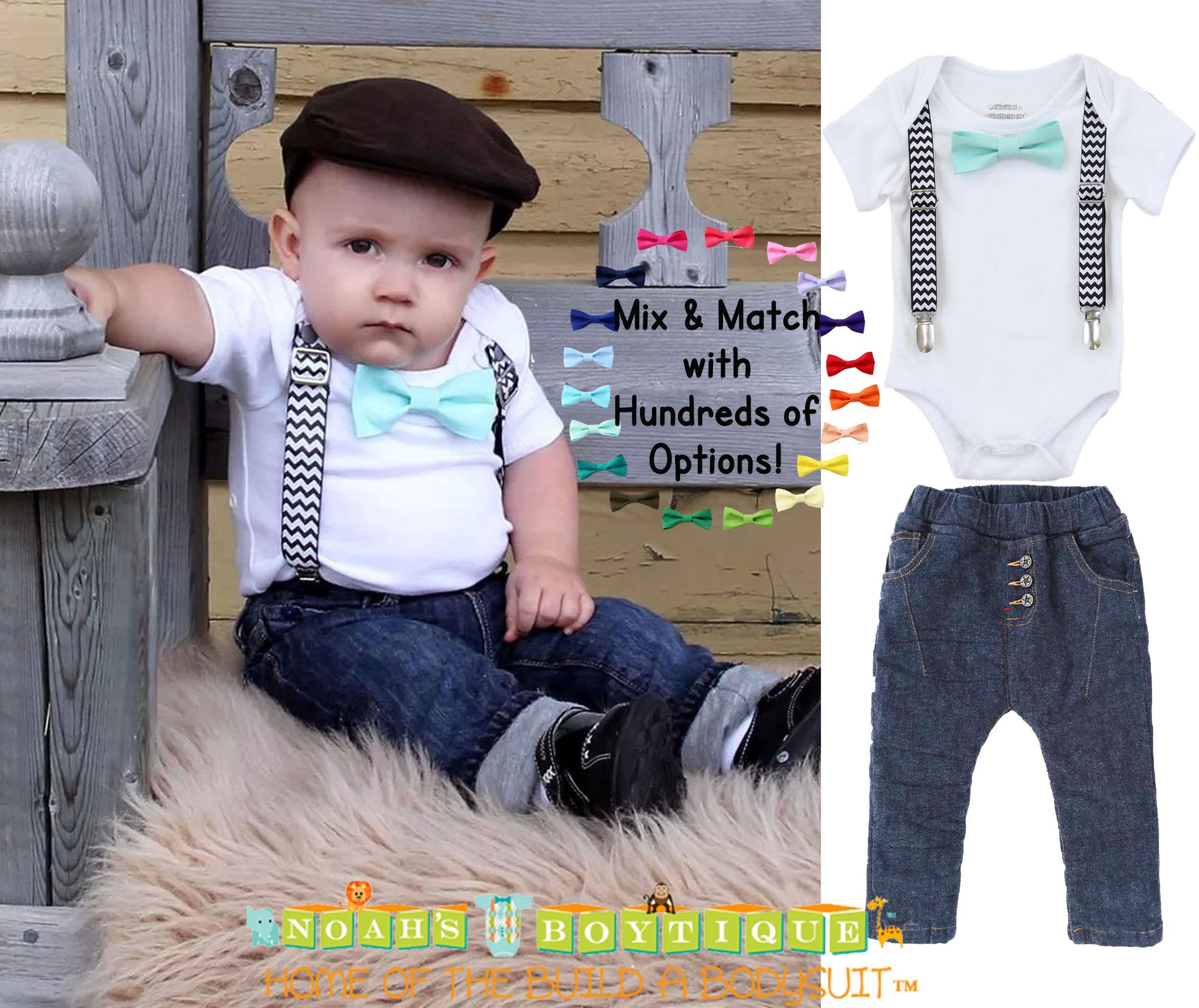 suspender baby boy outfit