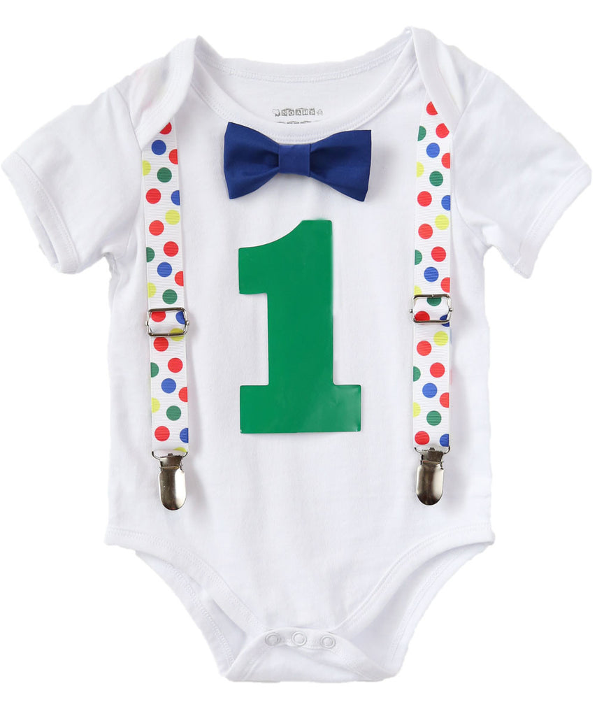 Primary Color Birthday Outfit Boys First Birthday Outfit 1st