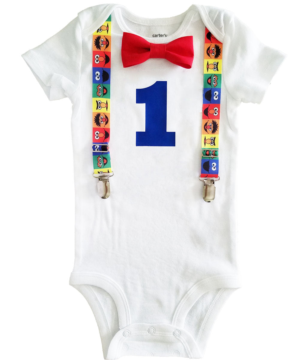 sesame street boy birthday outfit