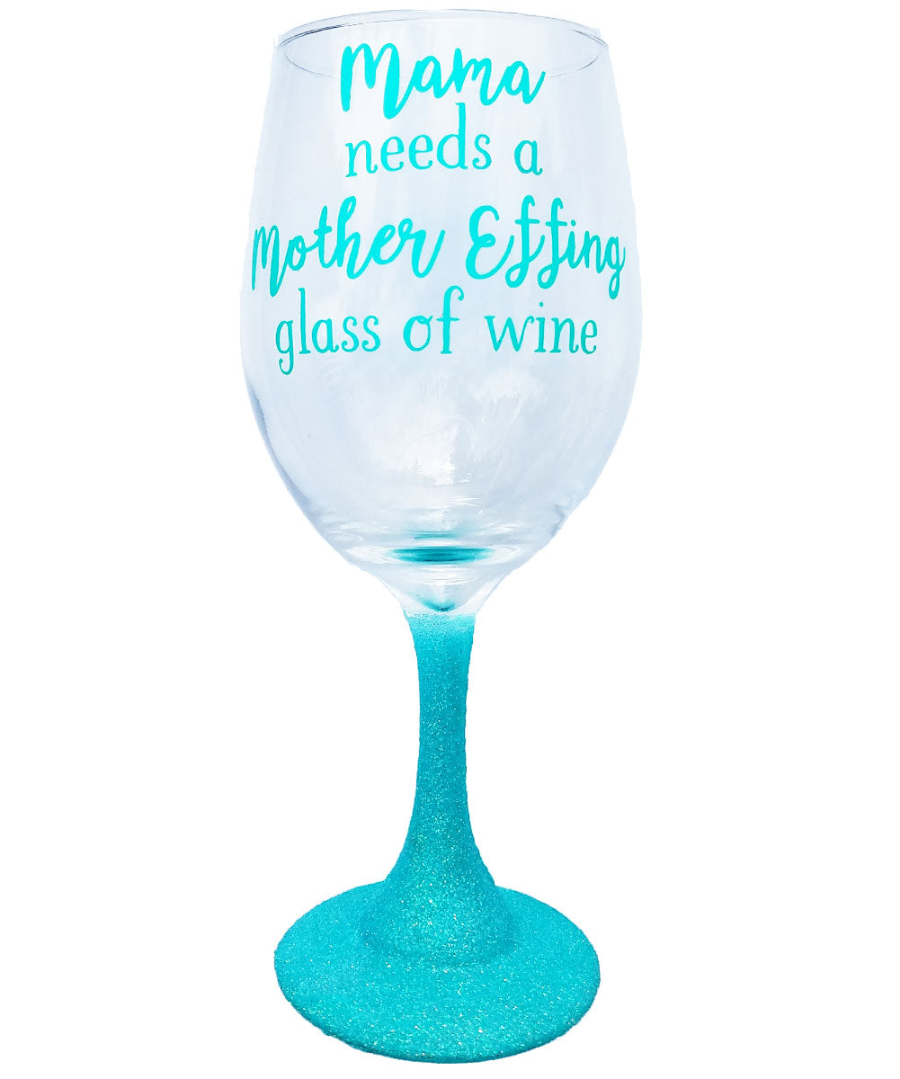 Download Funny Mom Glass Gift with Saying Quote and Glitter - Noah ...