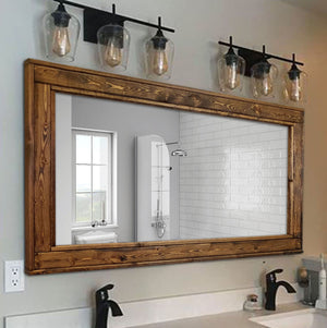 Herringbone Reclaimed Styled Wood Mirror, Handmade in the USA – Renewed ...