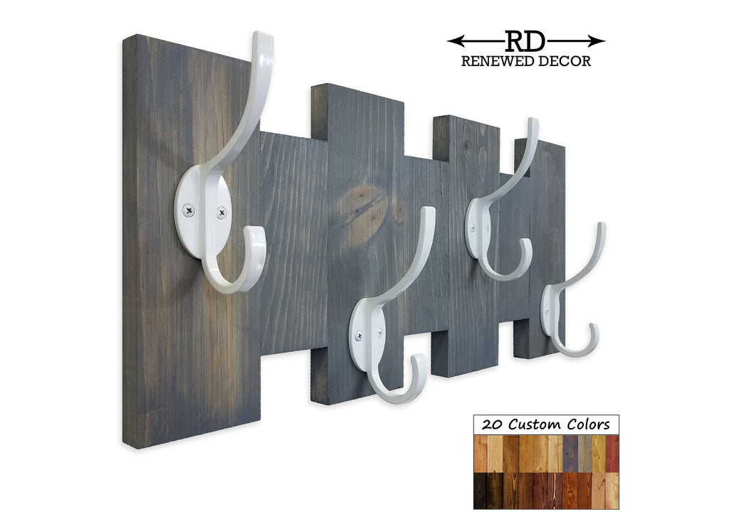 Arbor Way Rustic Wall Coat Hook Rack, Handmade in the USA