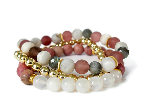 gemstone stacking bracelet