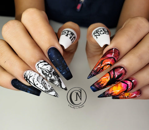 Gryffindor Inspired Nail Art