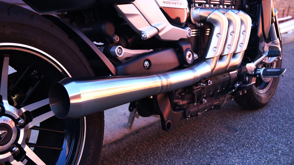 Triumph Rocket 3 custom exhaust Perth Rogue Motorcycles