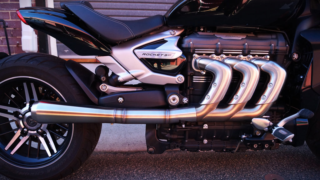 Triumph Rocket 3 custom exhaust Perth Rogue Motorcycles