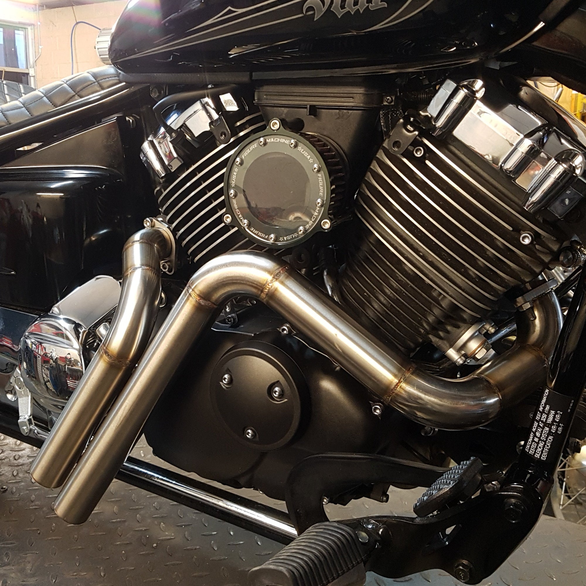 yamaha v star 650 straight pipes