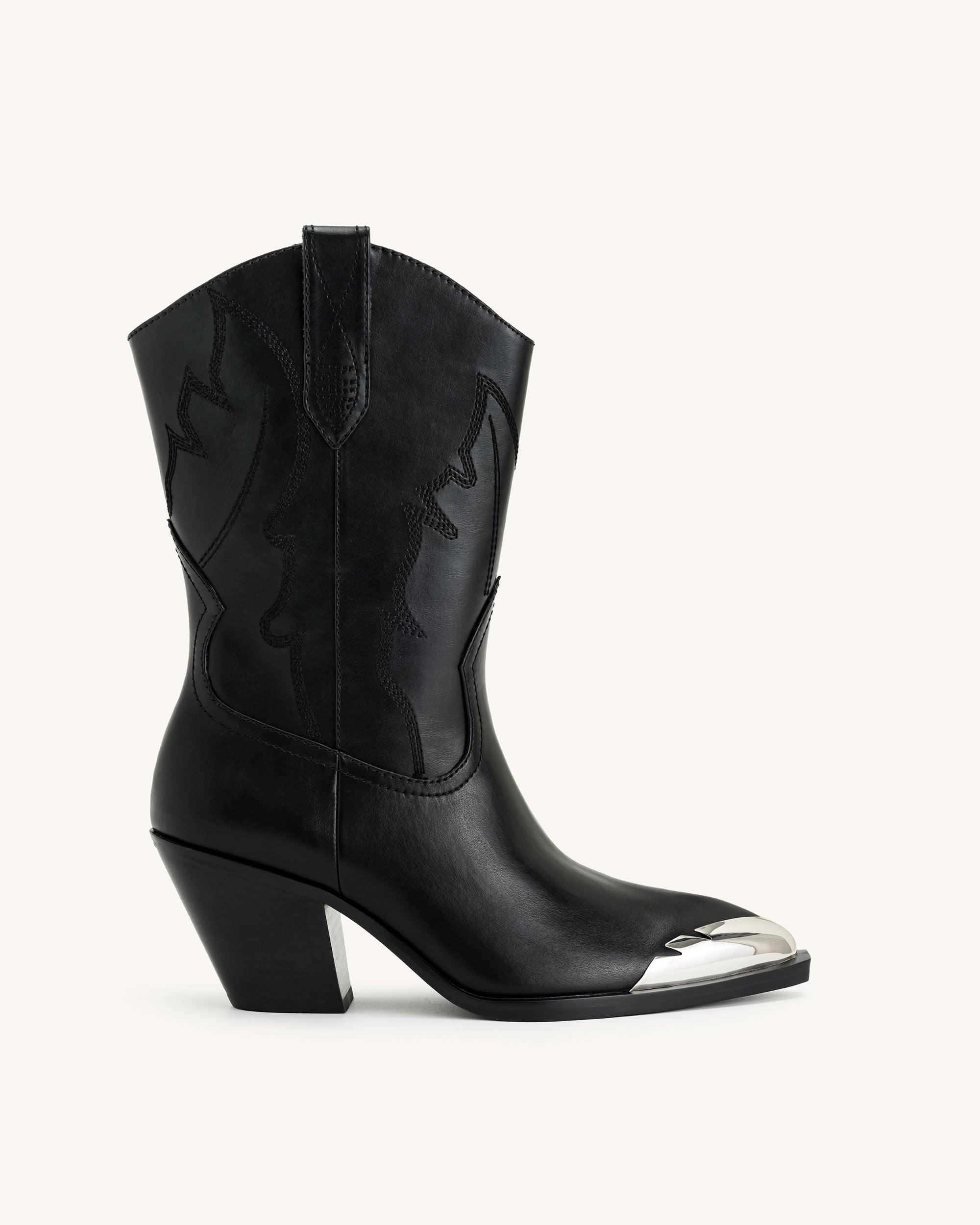 Riya Cowboy Boot - Black - JW PEI Outlet product image