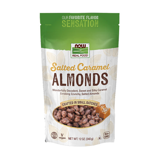 (30% OFF) NOW Foods, Salted Caramel Almonds, Dry Roasted, Crafted in Small Batches, 12-Ounce (340 g) - Bloom Concept