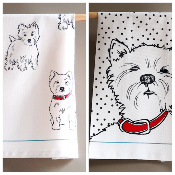 Westie Dog Tea Towels