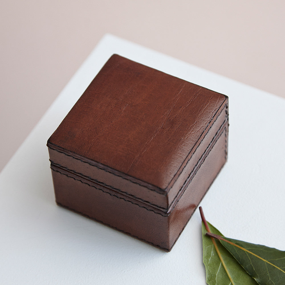 leather ring box