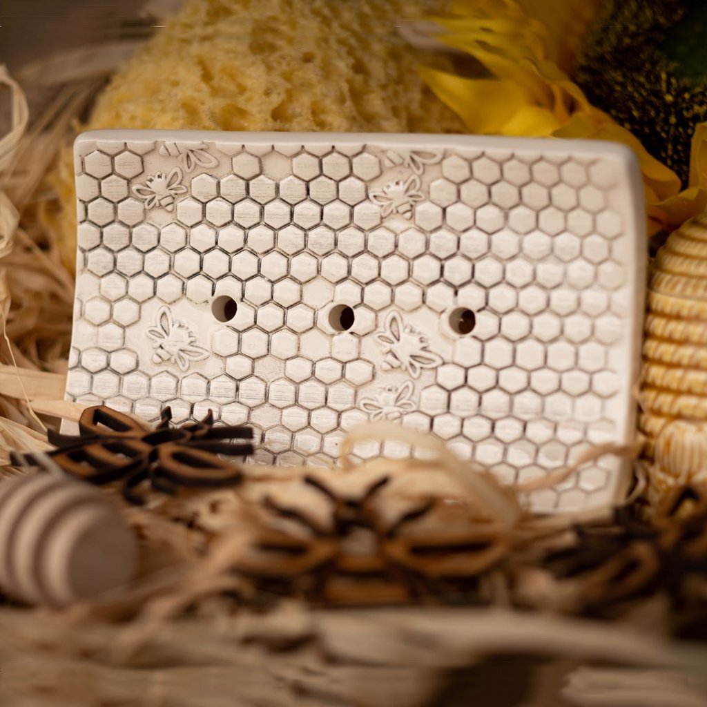 Honeycomb Soap Dish by Potting Shed Ceramics