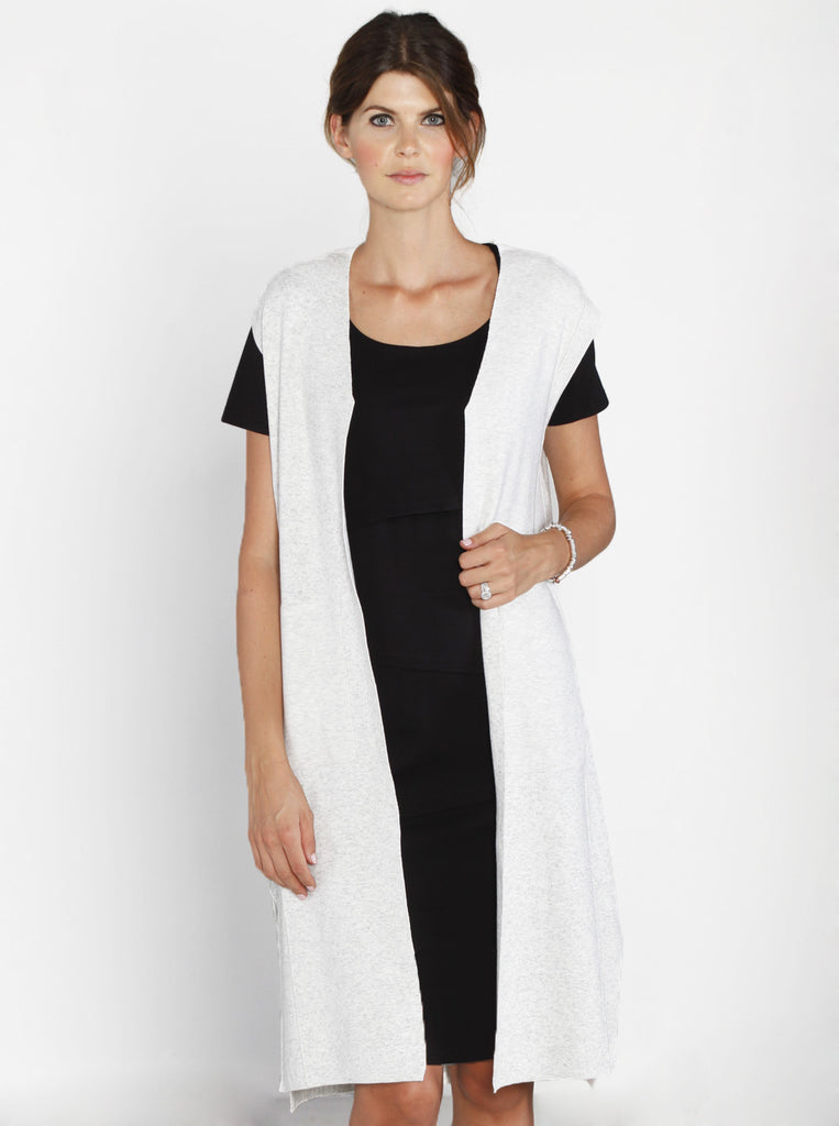 long sleeveless cardigan