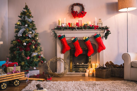 A decorative christmas tree in a living room