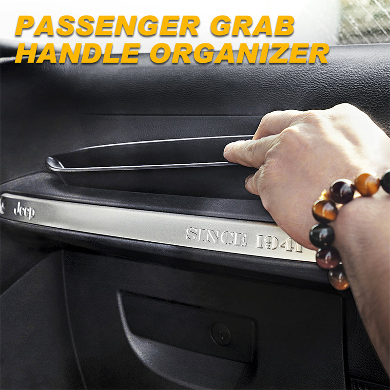 Passenger grab handle storage tray easy to install