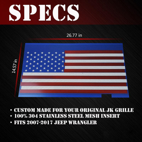 Crawlertec Grill Mesh Insert with USA Flag (USA ONLY)