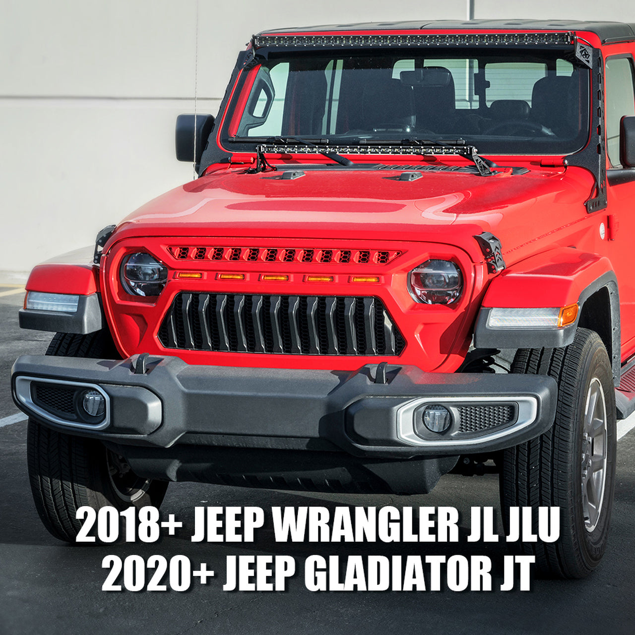 Crawlertec Prevail Series Hood Mounting Brackets for 30" to 32" LED Light Bars For 2018+ Jeep Wrangler JL & Gladiator JT
