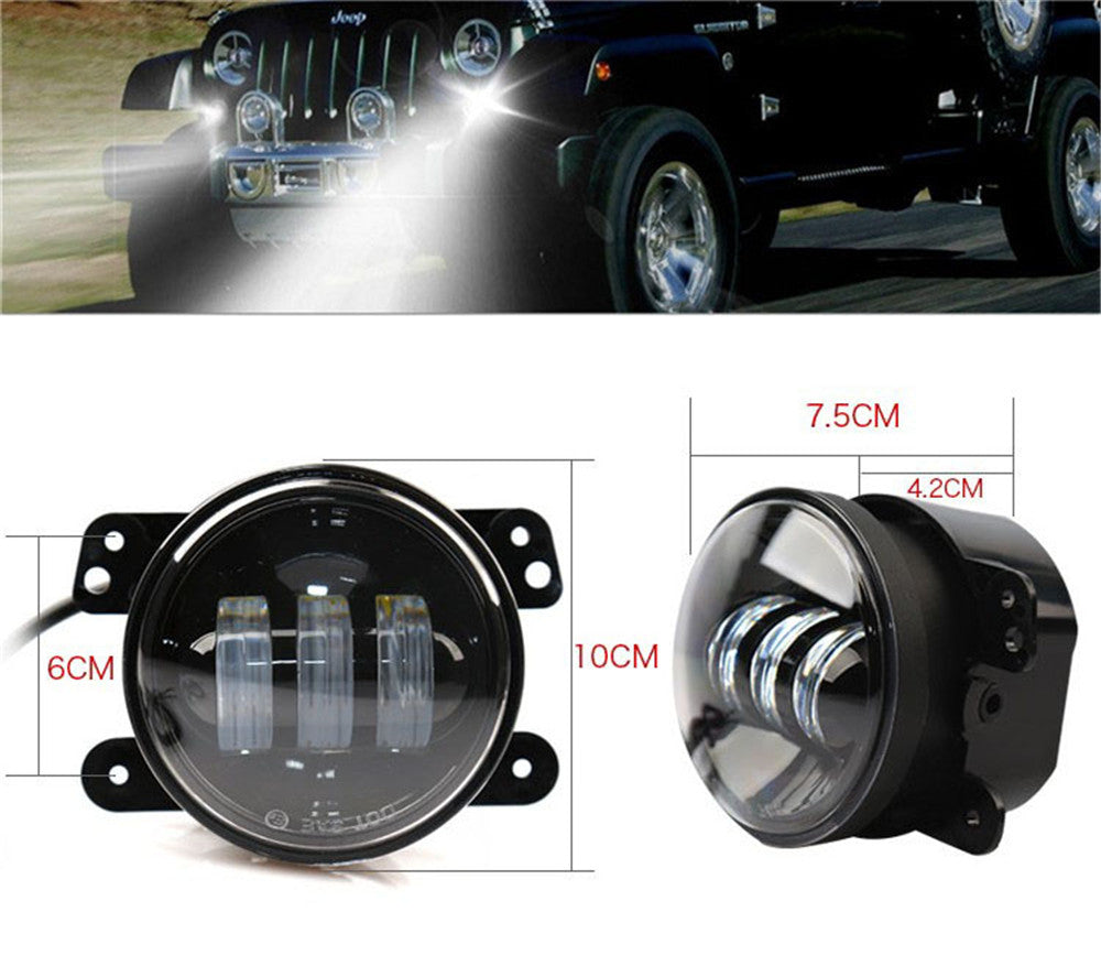 Crawlertec 4 inch 30W Cree Power Fog Lamps For Jeep Wrangler & Offroad