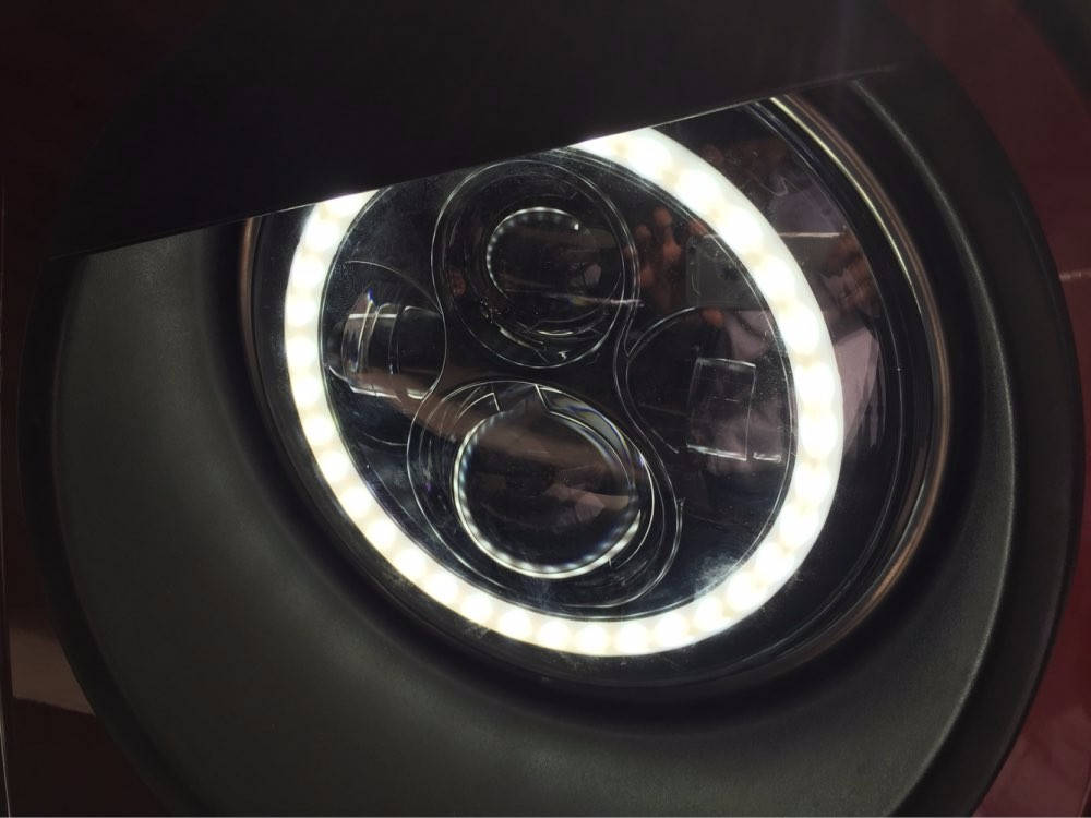 Jeep LED Halo Headlights in a Jeep JK