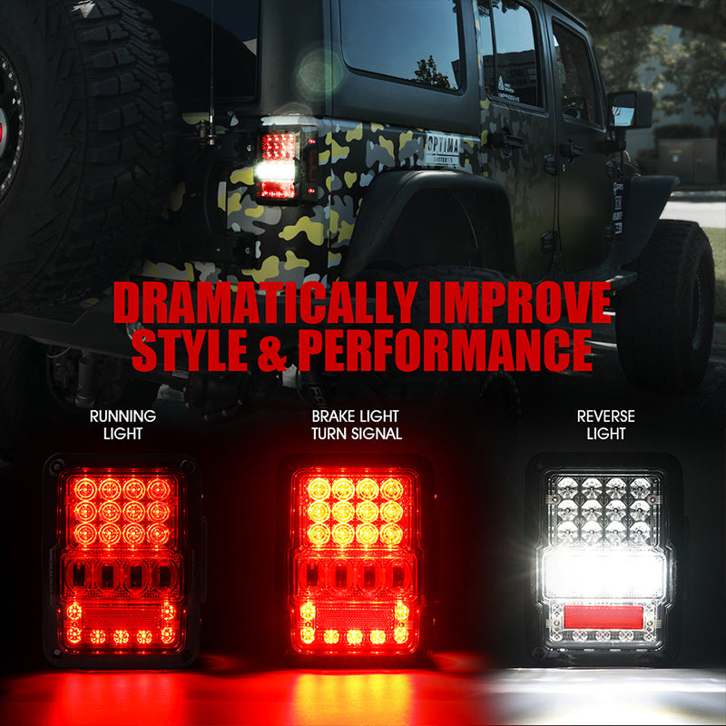 Crawlertec Destroyer Series LED Taillights For 2007 - 2018 Jeep Wrangler JK