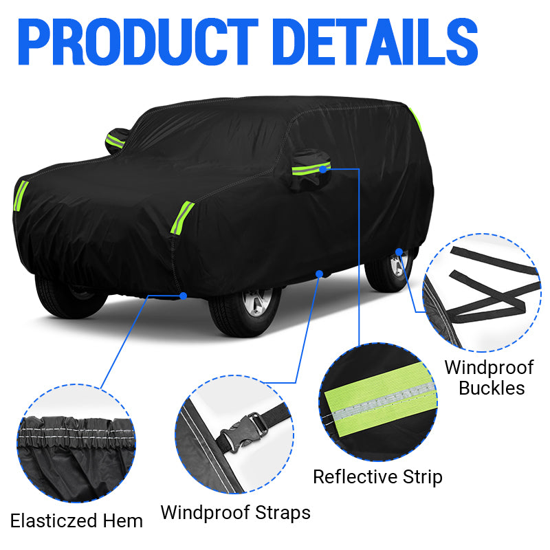 4Runner car cover with Green Reflective Strips