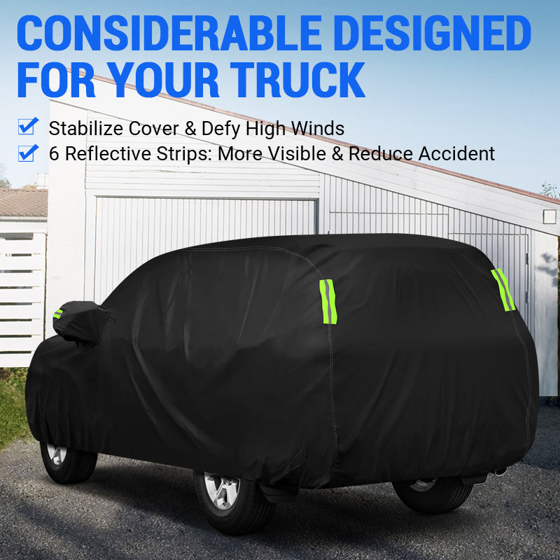 4Runner car cover with Green Reflective Strips