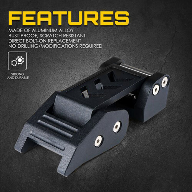 Crawlertec Black Aluminum Hood Latch Kit for 2007-2018 Jeep Wrangler JK & 2018-2021 Jeep Wrangler JL