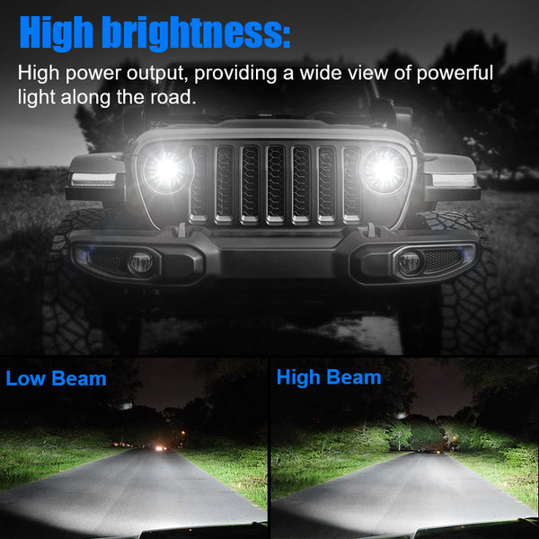 Jeep Gladiator LED Headlights High Beam and Low Beam Difference