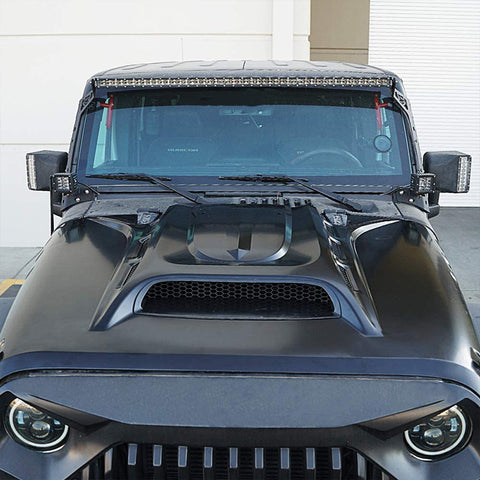 Piranha Series Hood with Functional Air Vents for 2007-2018 Jeep Wrangler JK