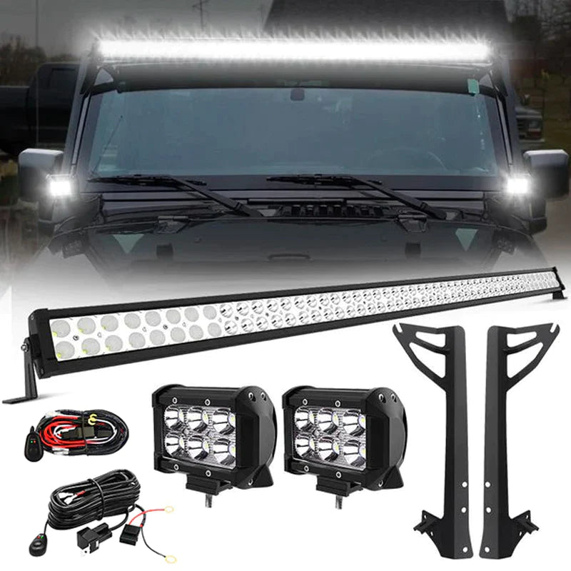 Light bars enhance visibility during off-road driving or in low-light conditions