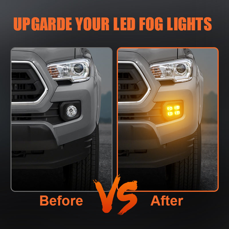 4 Eyes Style LED Fog light Lamp with Amber & White DRL