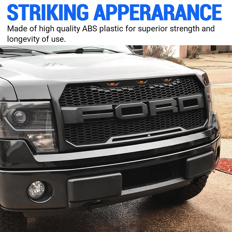 Ford-F150-Front-Grill-With-LED-Raptor-Lights