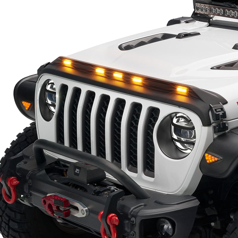 JL Front hood protector with lights