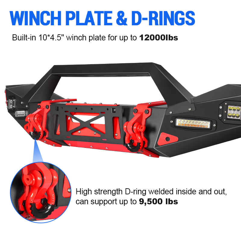 Equipped With winch and D-ring can help your Jeep recover quickly