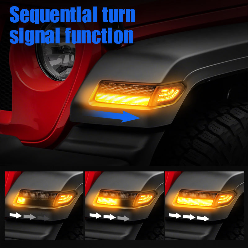 Jeep Gladiator turn signal with sequential amber lighting