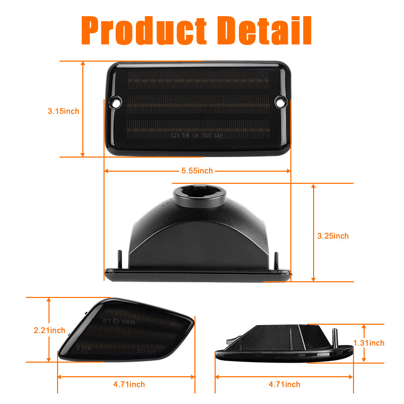 Jeep TJ LED turn signal size